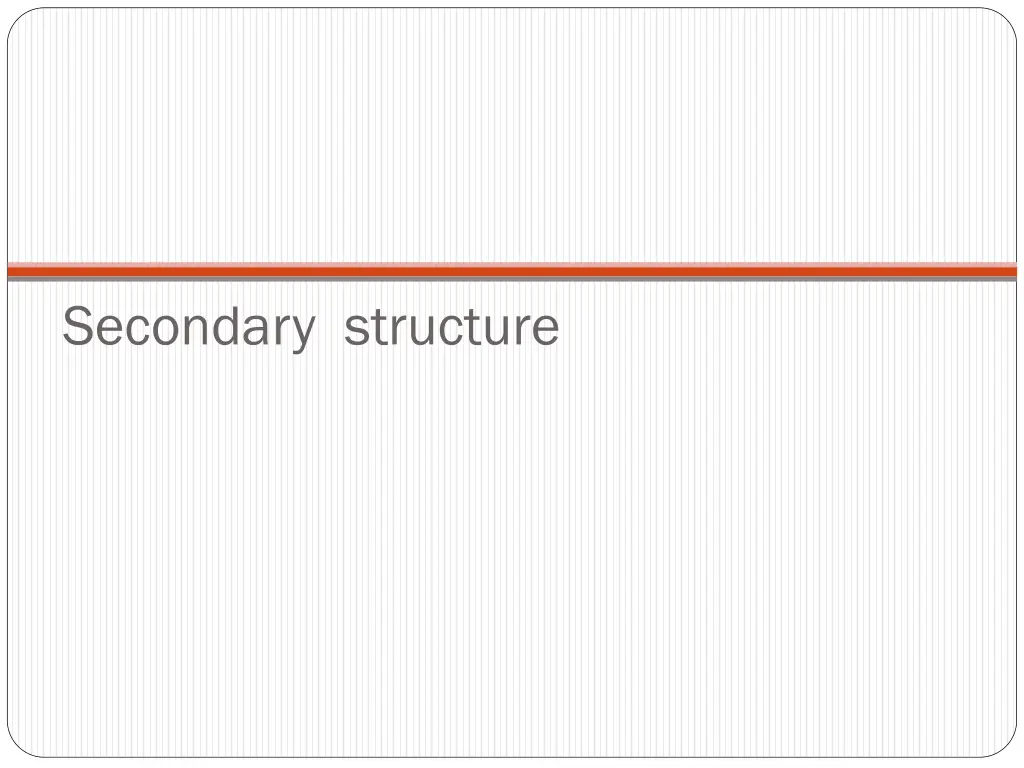 secondary structure