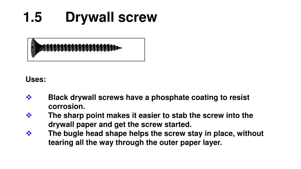 1 5 drywall screw