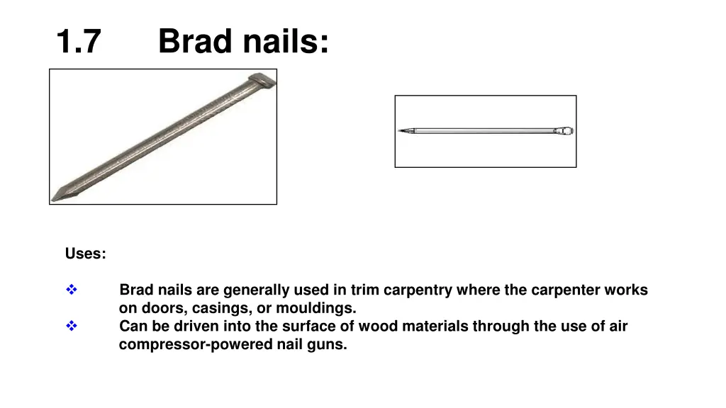 1 7 brad nails