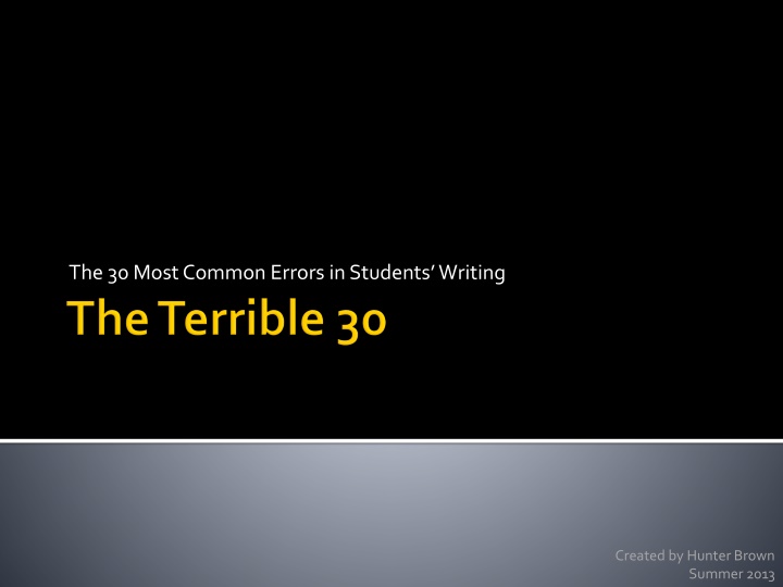 the 30 most common errors in students writing