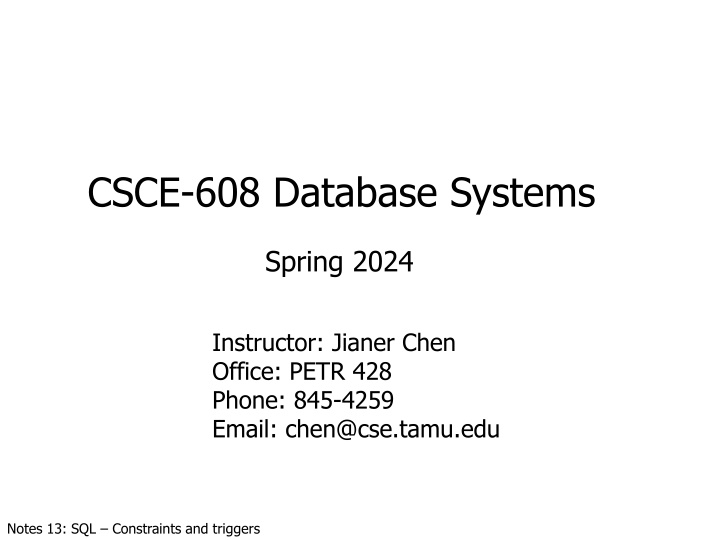 csce 608 database systems