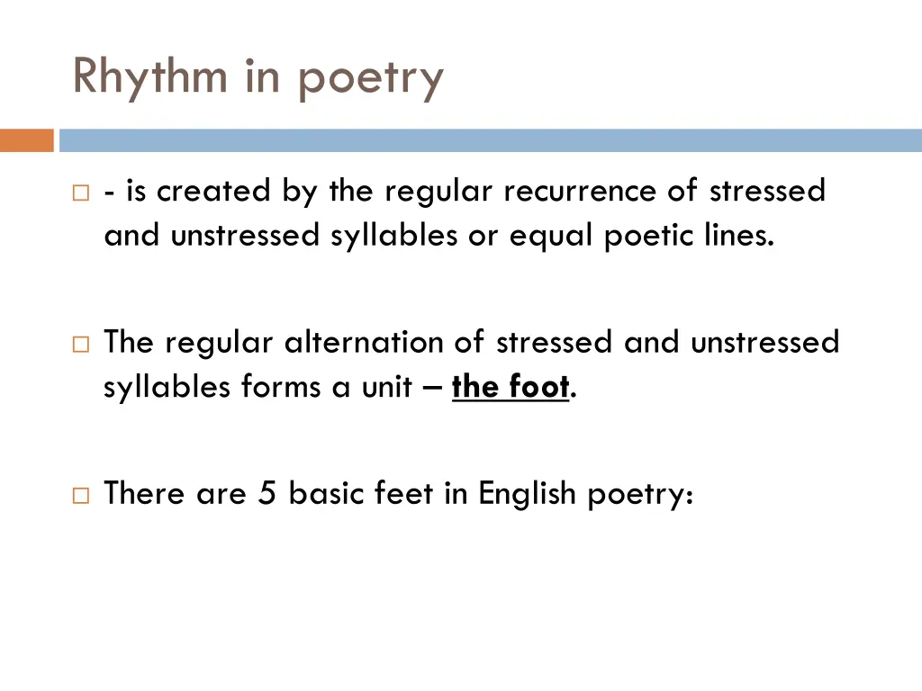 rhythm in poetry