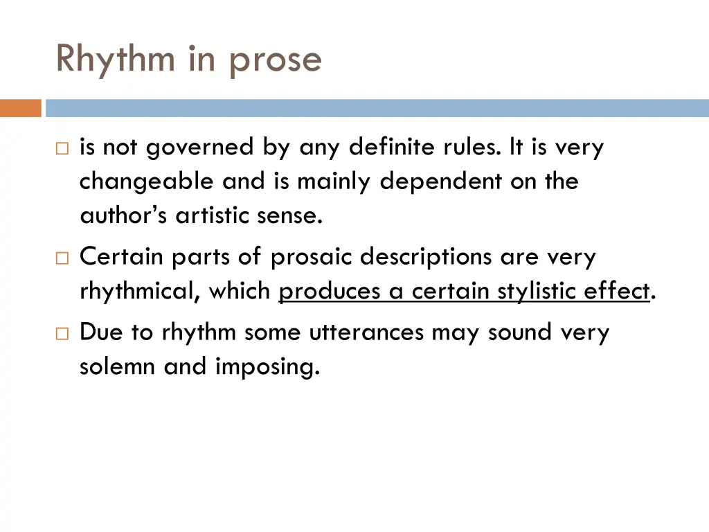 rhythm in prose