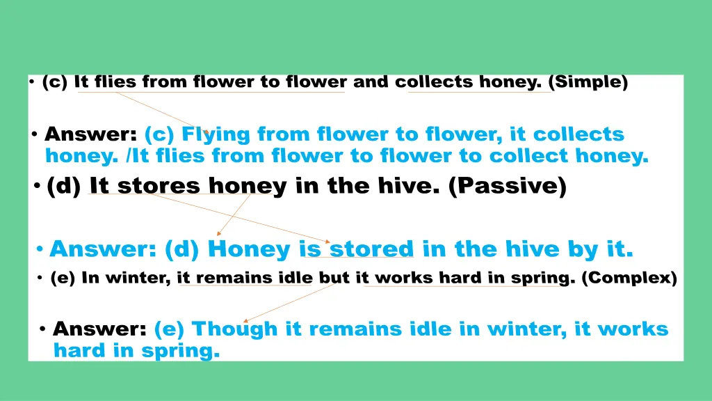 c it flies from flower to flower and collects