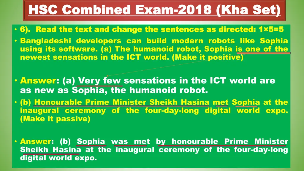 hsc combined exam hsc combined exam 2018 kha set