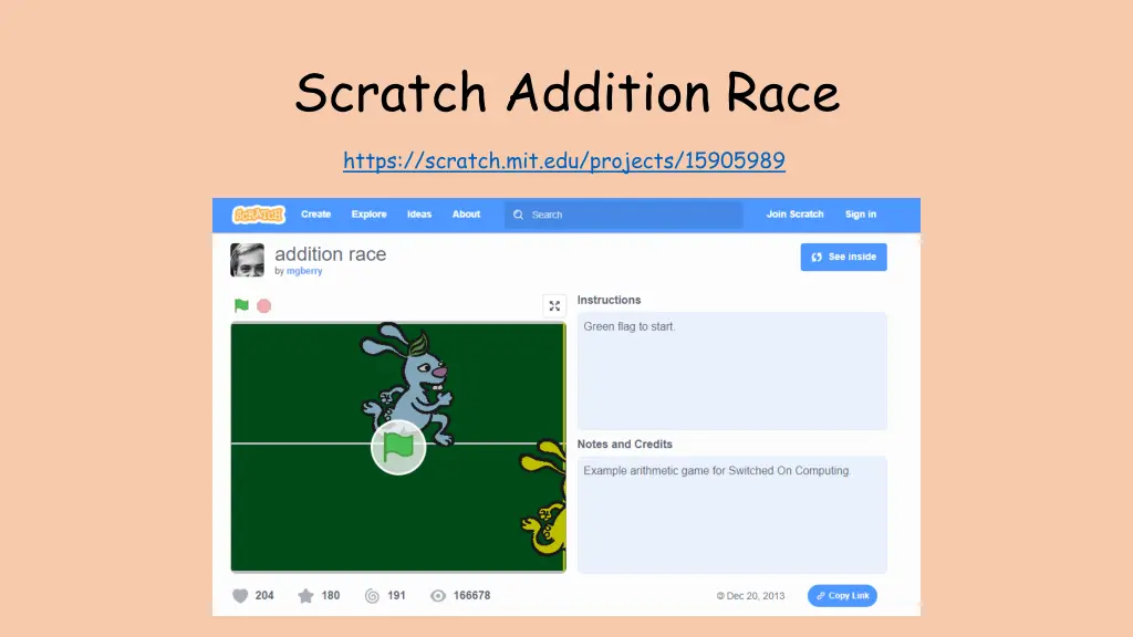 scratch addition race