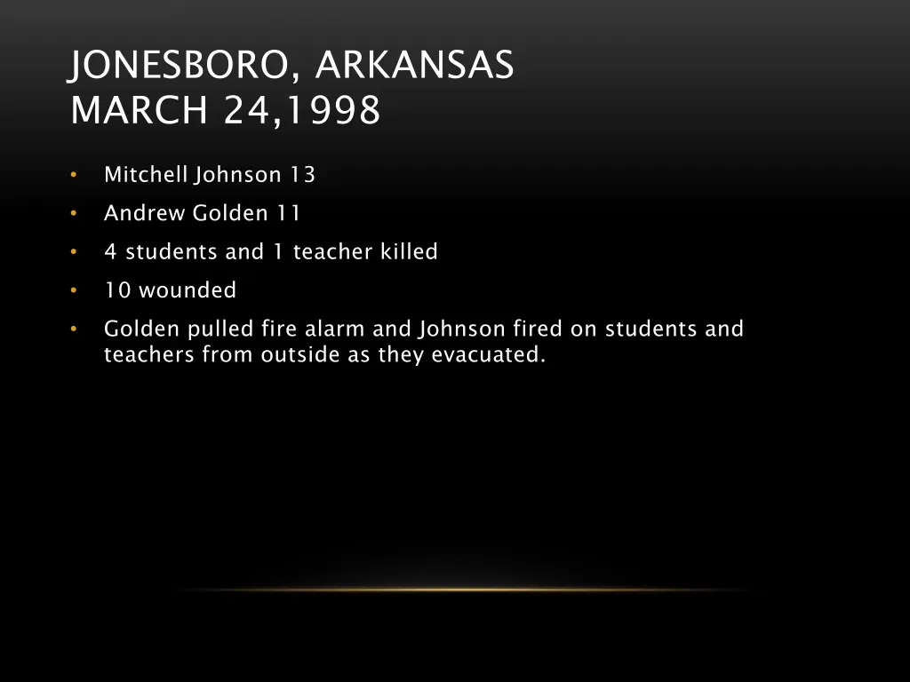 jonesboro arkansas march 24 1998