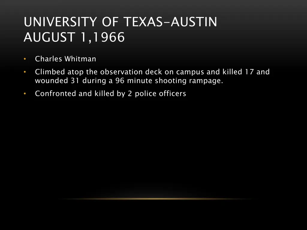 university of texas austin august 1 1966