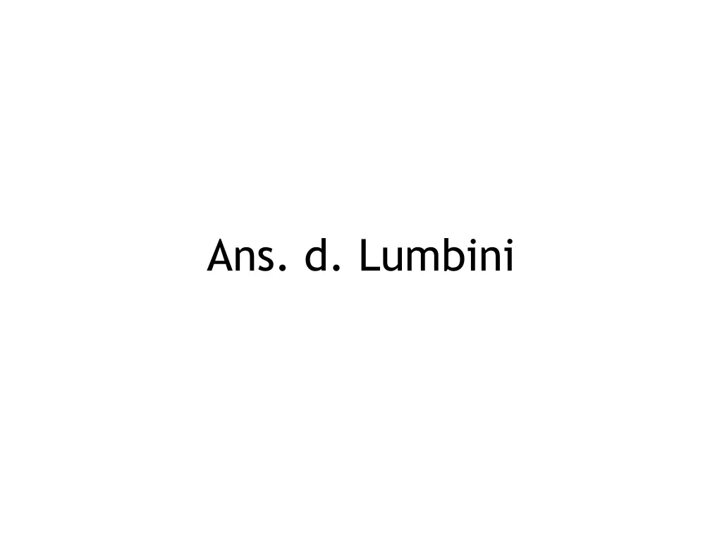 ans d lumbini