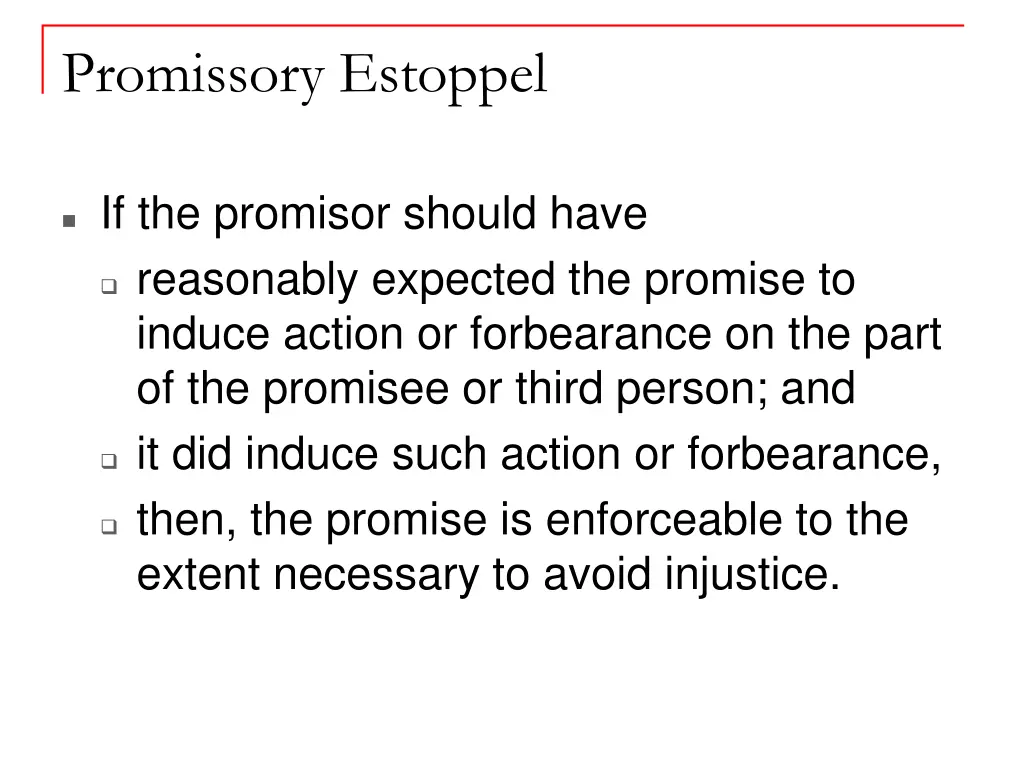 promissory estoppel 1