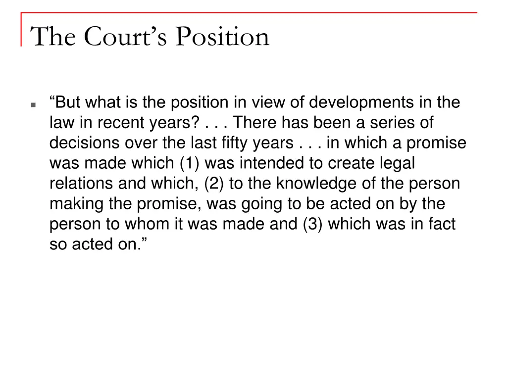 the court s position