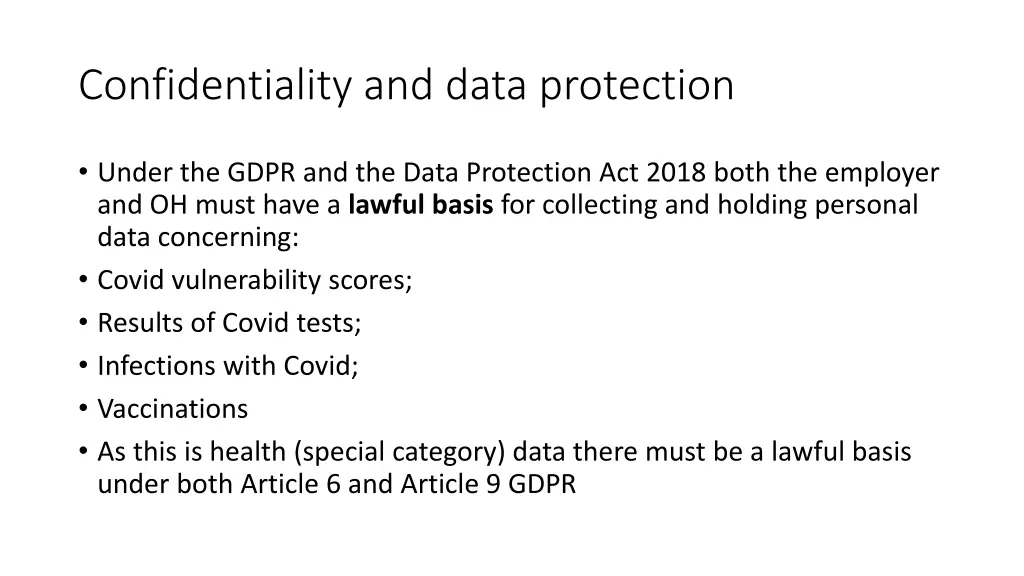 confidentiality and data protection