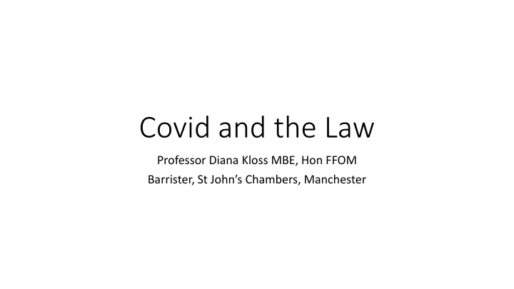 covid and the law