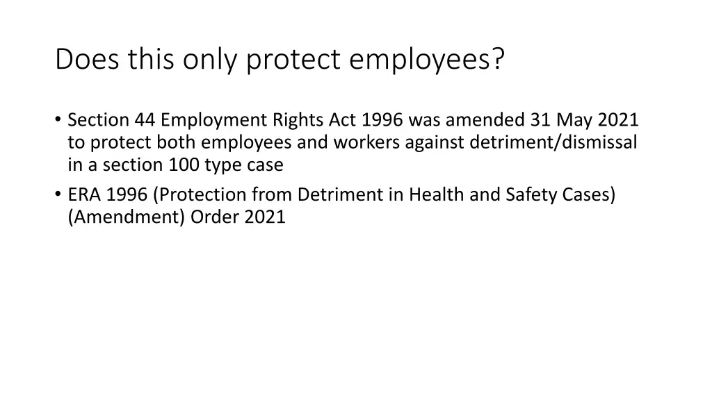 does this only protect employees