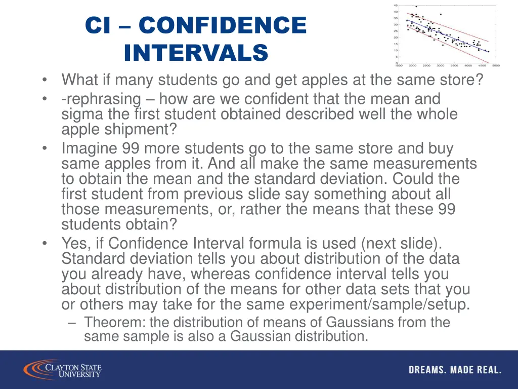 ci confidence intervals what if many students