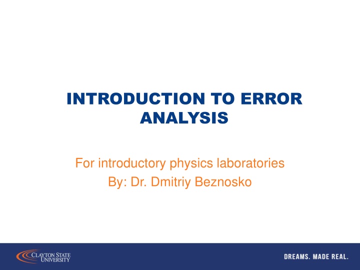 introduction to error analysis