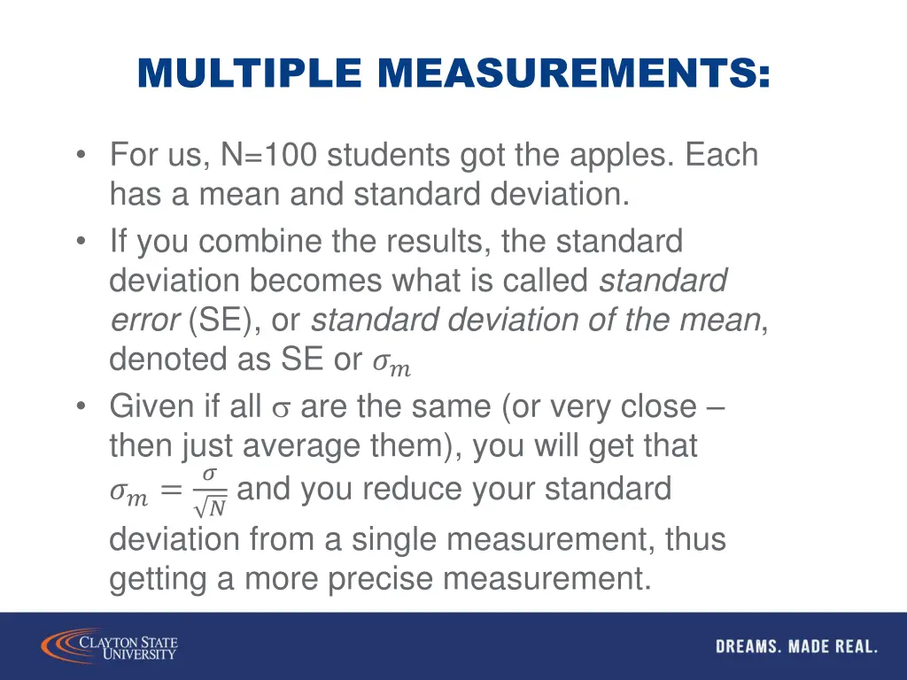 multiple measurements