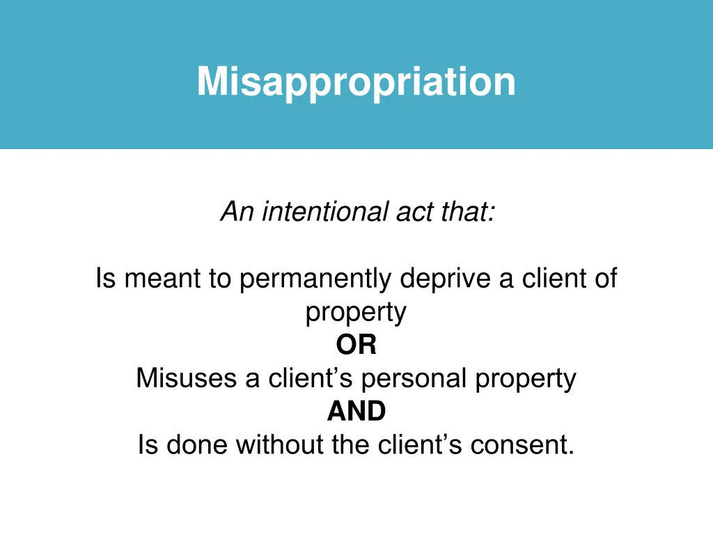 misappropriation