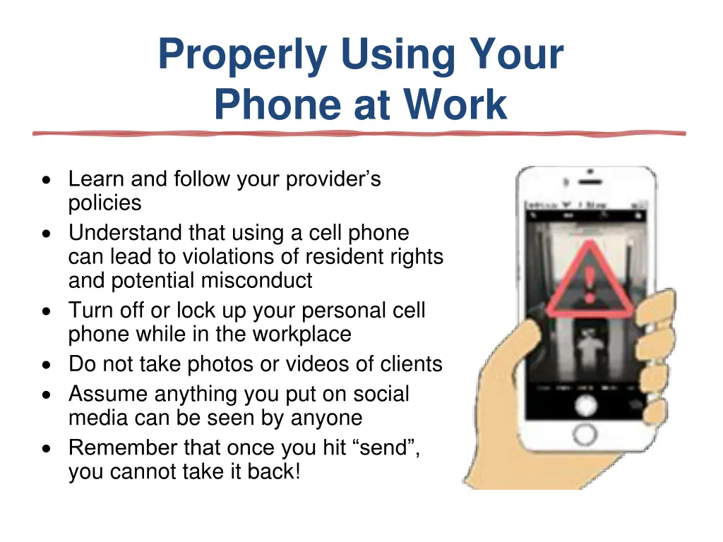 properly using your phone at work