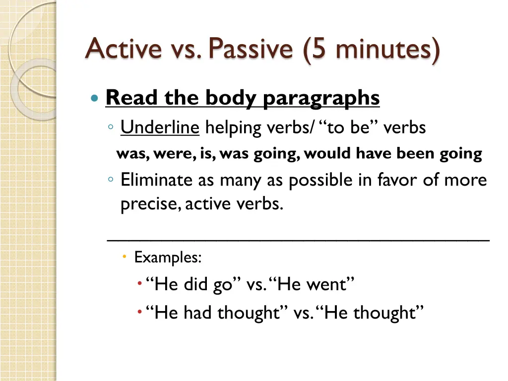 active vs passive 5 minutes