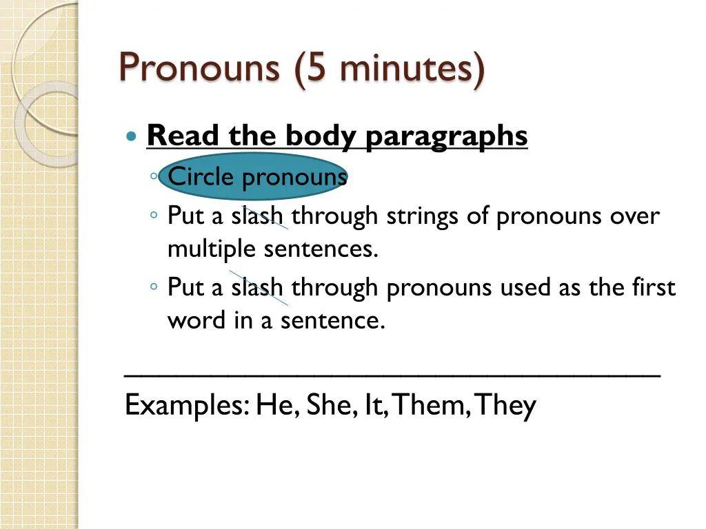 pronouns 5 minutes