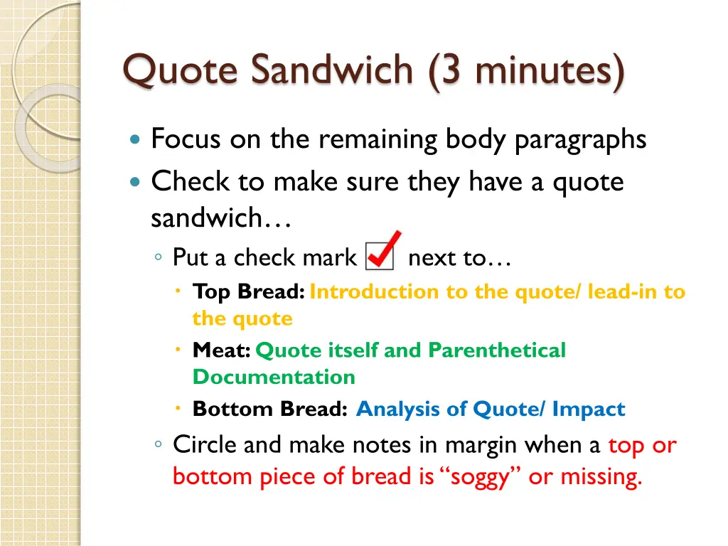 quote sandwich 3 minutes