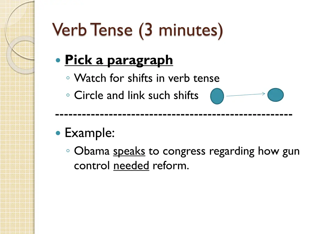 verb tense 3 minutes