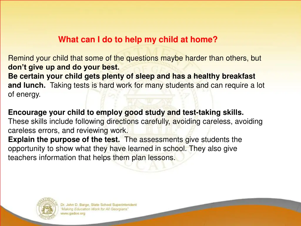 what can i do to help my child at home