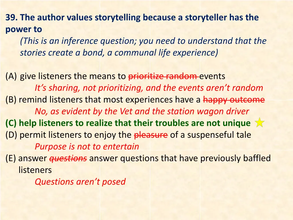 39 the author values storytelling because