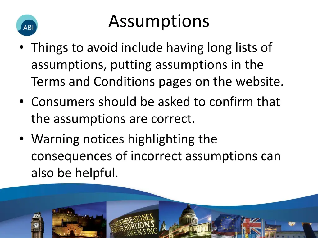 assumptions