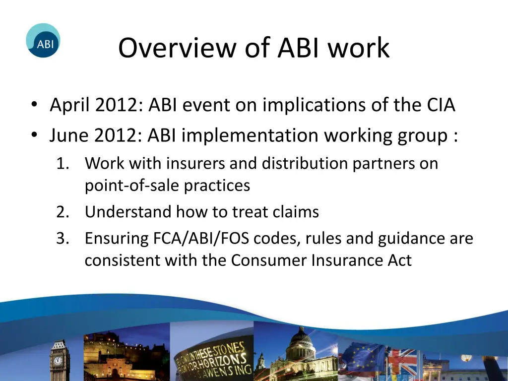 overview of abi work