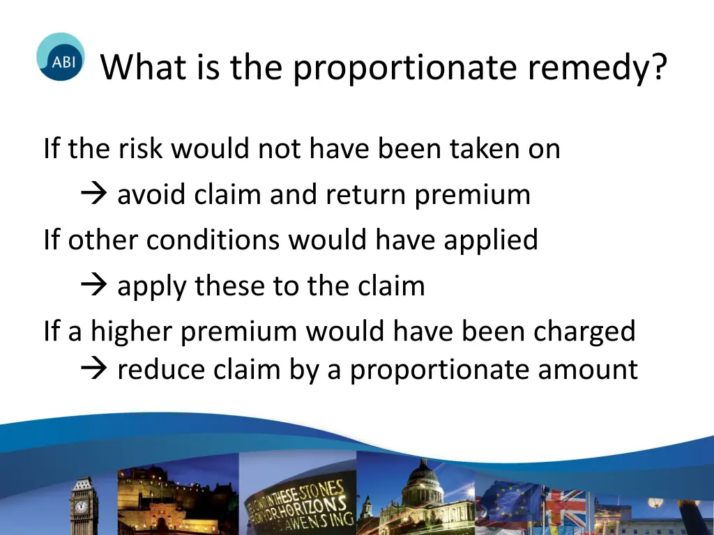 what is the proportionate remedy