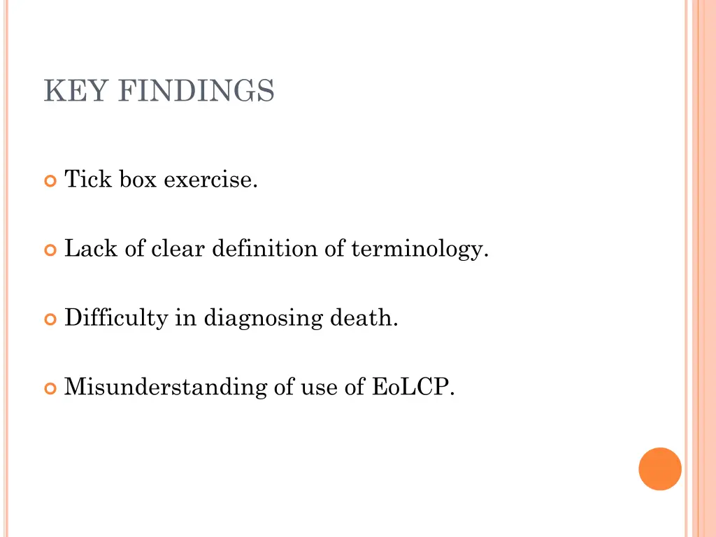 key findings