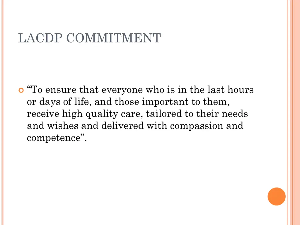 lacdp commitment