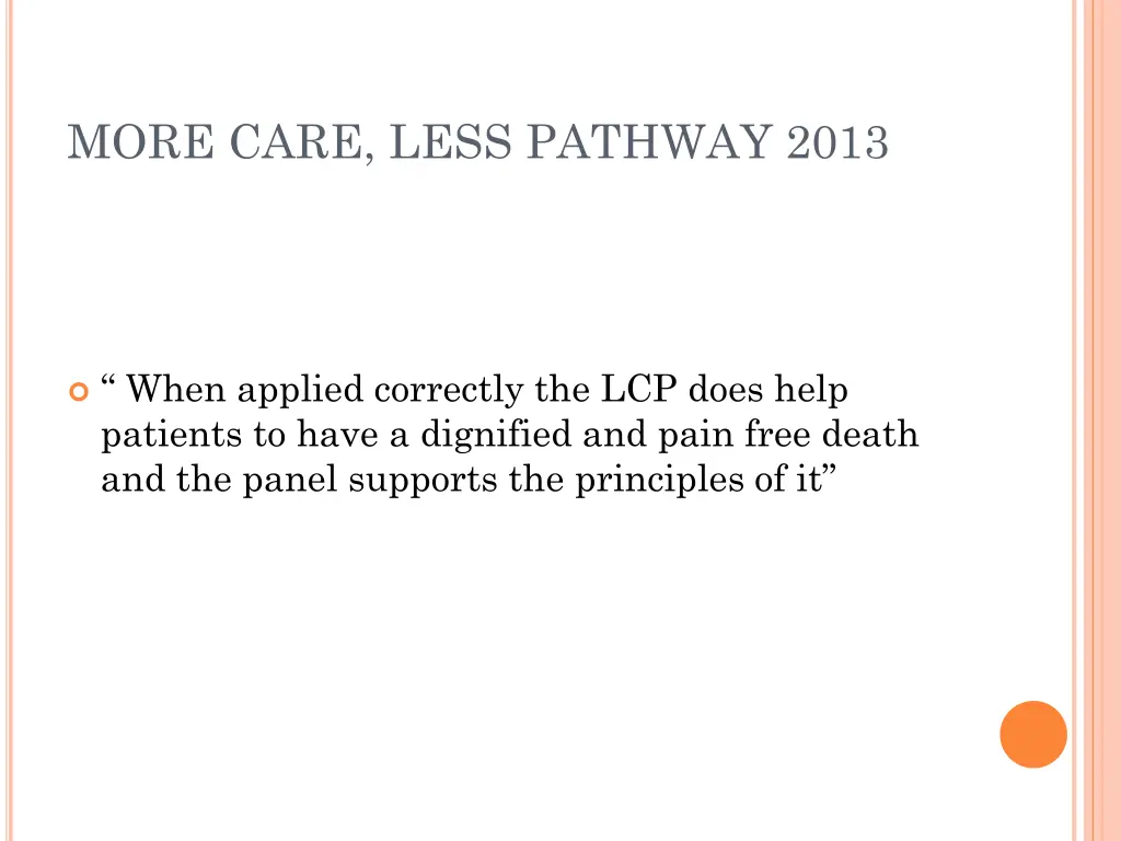 more care less pathway 2013 1