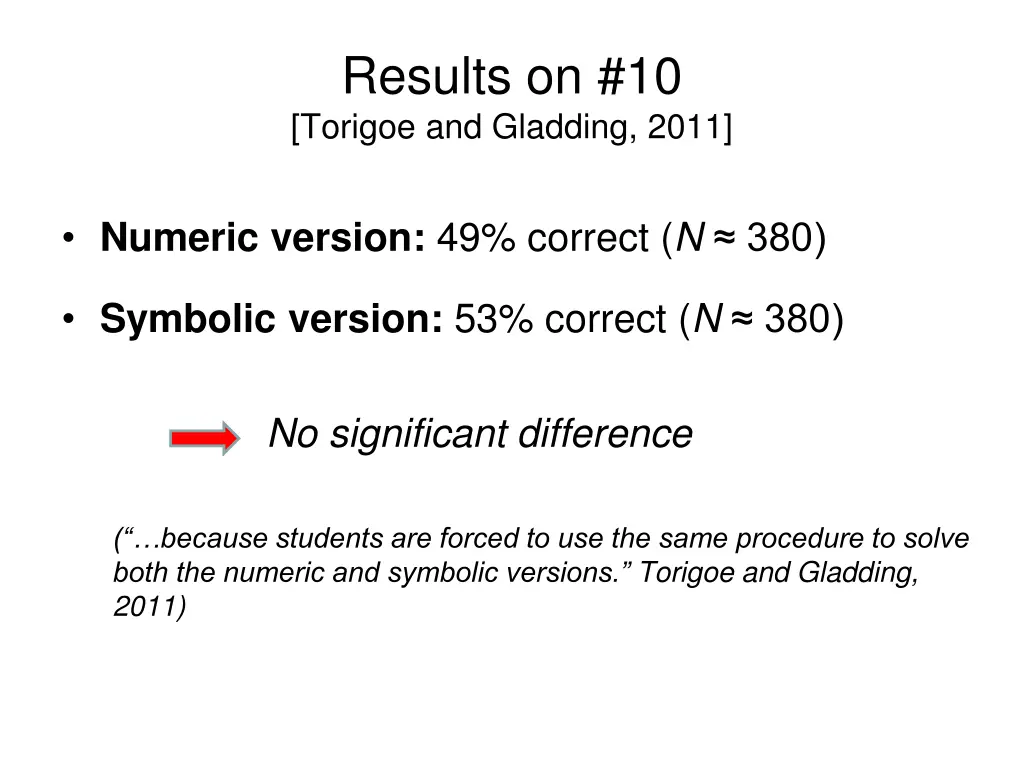 results on 10 torigoe and gladding 2011