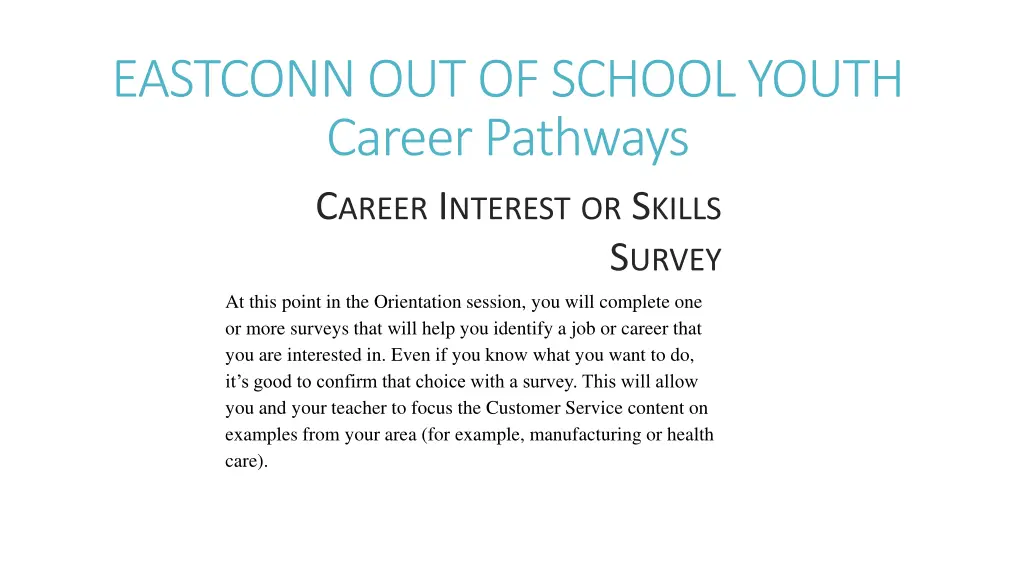 eastconn out of school youth career pathways