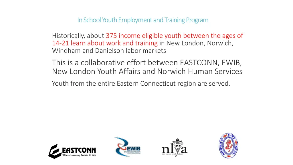 in school youth employment and training program