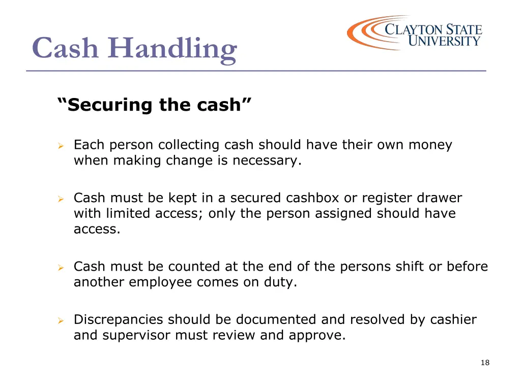 cash handling 16