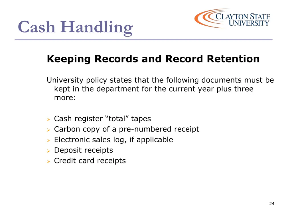 cash handling 22