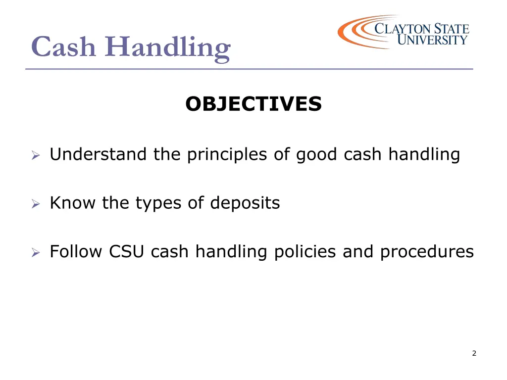 cash handling