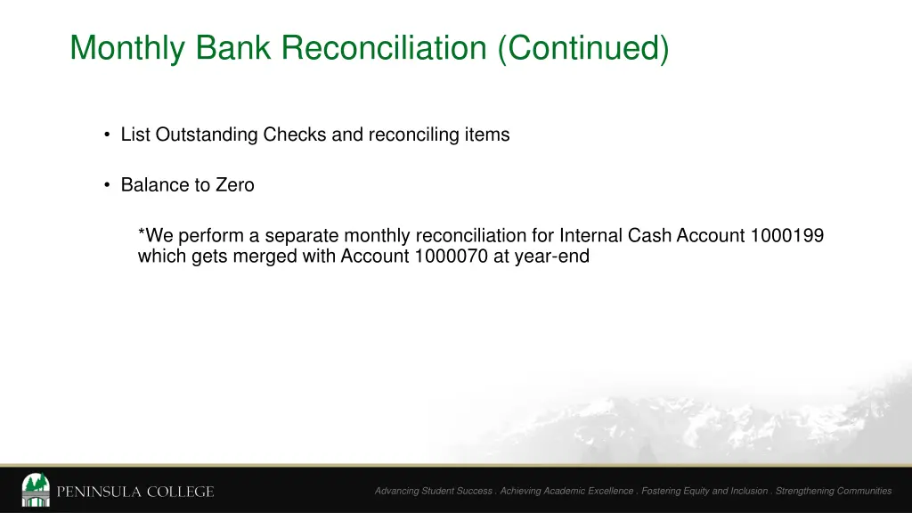 monthly bank reconciliation continued 1