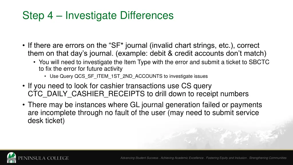 step 4 investigate differences