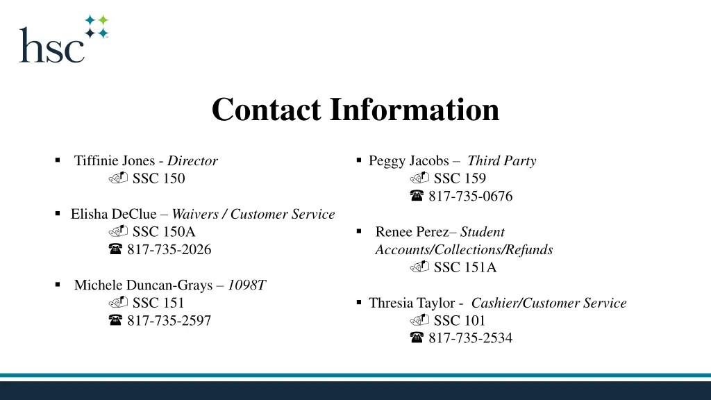 contact information