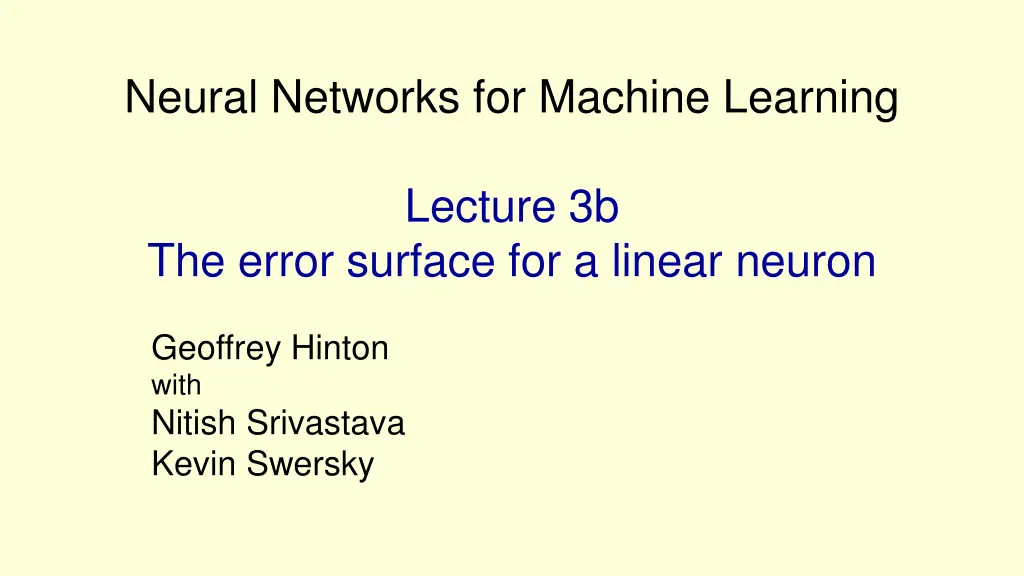 neural networks for machine learning 1