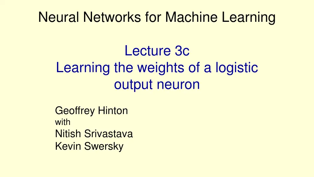 neural networks for machine learning 2