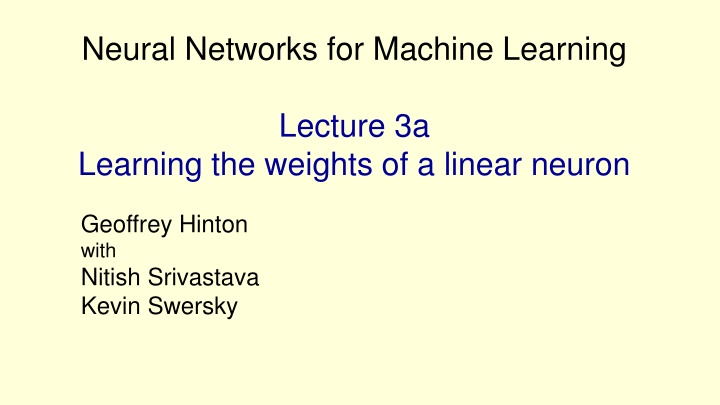 neural networks for machine learning