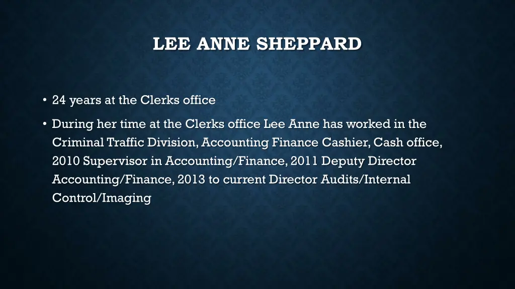 lee anne sheppard