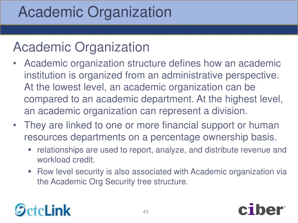 academic organization