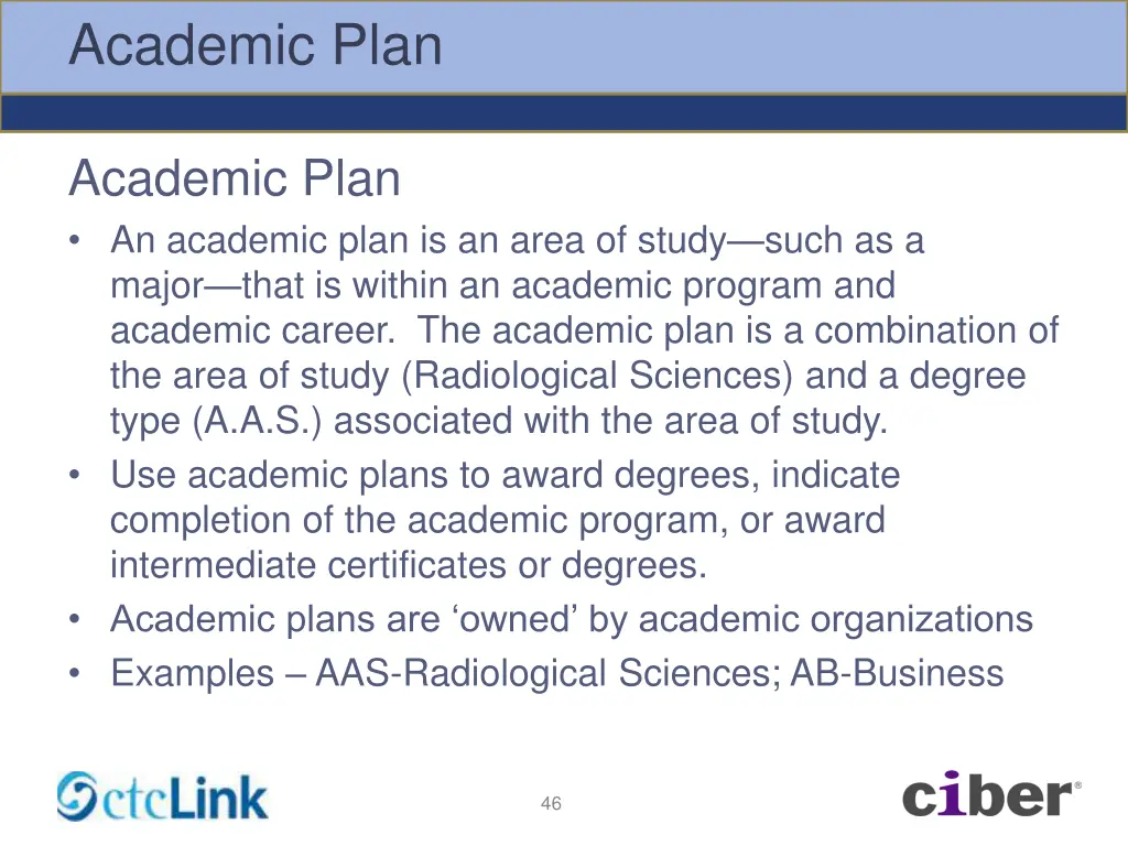 academic plan